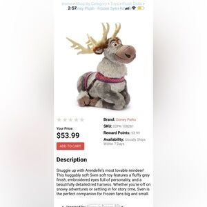 Sven Frozen stuffed animal